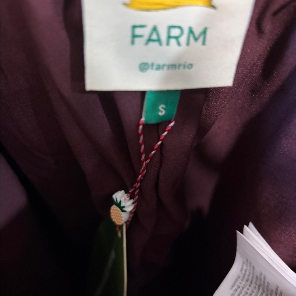 FARM Rio Burgundy Leather Pants - Picture 11 of 15
